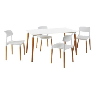 mesa-eames-tapa-blanca-con-sillas-milan-blancas