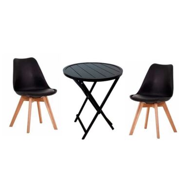 set mesa redonda plegable y sillas tulip