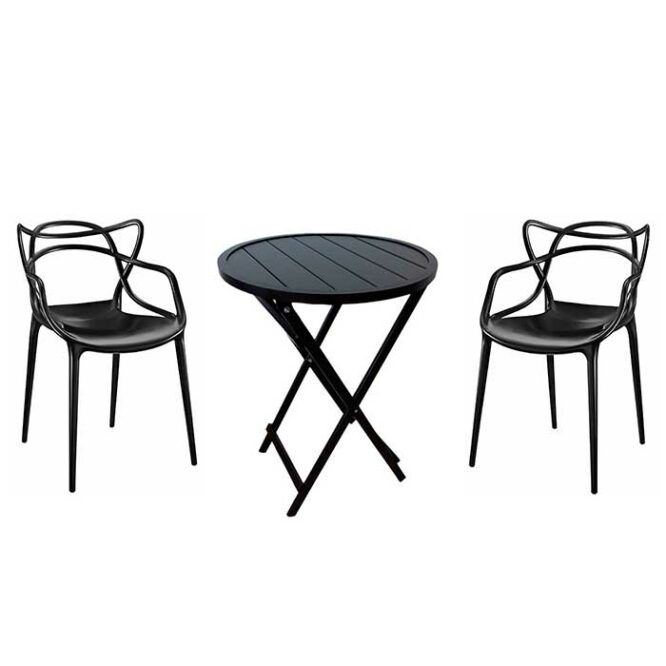 set mesa redonda plegable y sillas master