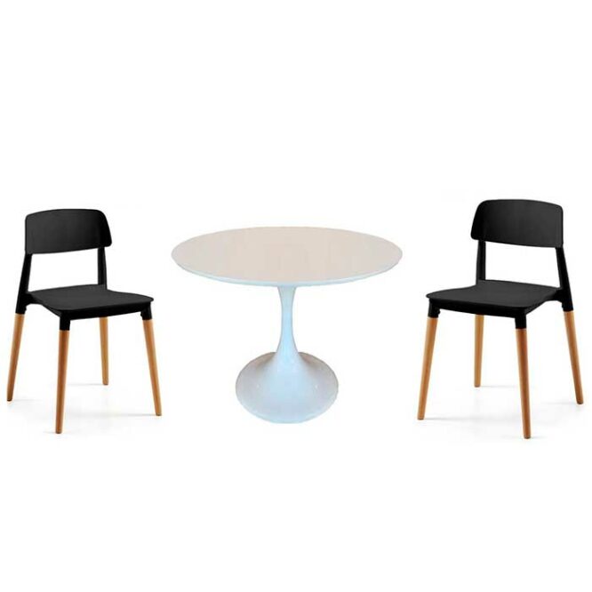 set-mesa-tulip-redonda-y-sillas-milan-negras