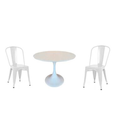 set-mesa-tulip-redonda-y-sillas-tolix-blancas