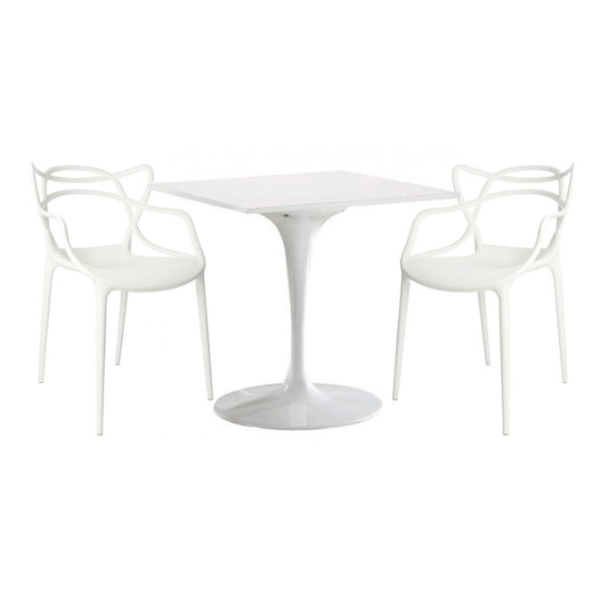 set-mesa-tulip-cuadrada-y-sillas-master-blancas